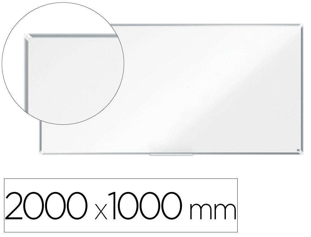 PIZARRA BLANCA NOBO PREMIUM PLUS ACERO LACADO MAGNETICA 2000X1000 MM