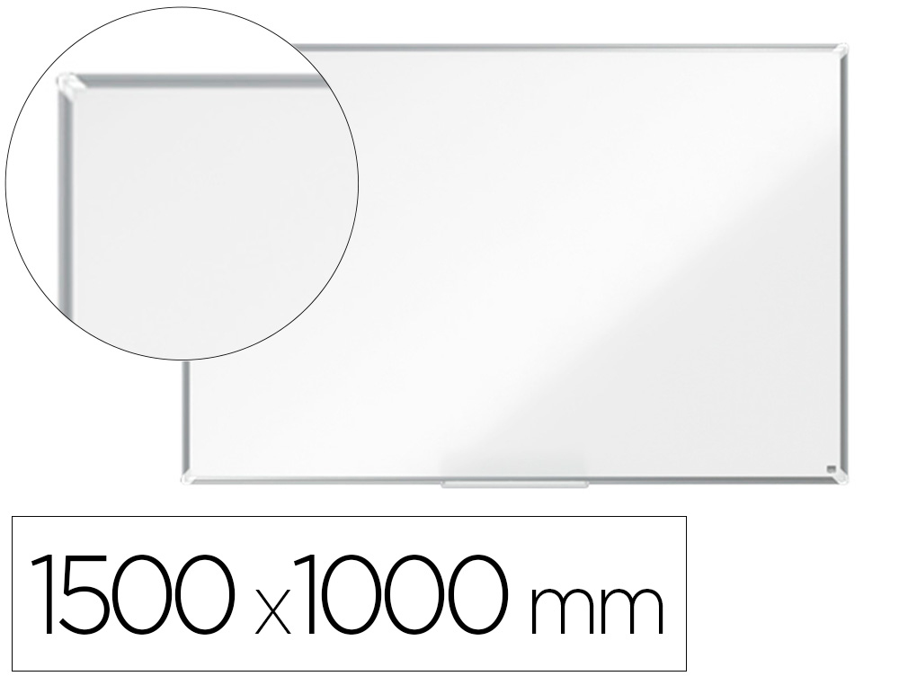 PIZARRA BLANCA NOBO PREMIUM PLUS ACERO LACADO MAGNETICA 1500X1000 MM