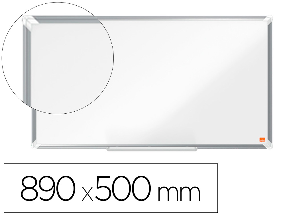 PIZARRA BLANCA NOBO PREMIUM PLUS ACERO LACADO FORMATO PANORAMICO 40\" MAGNETICA 890X500 MM