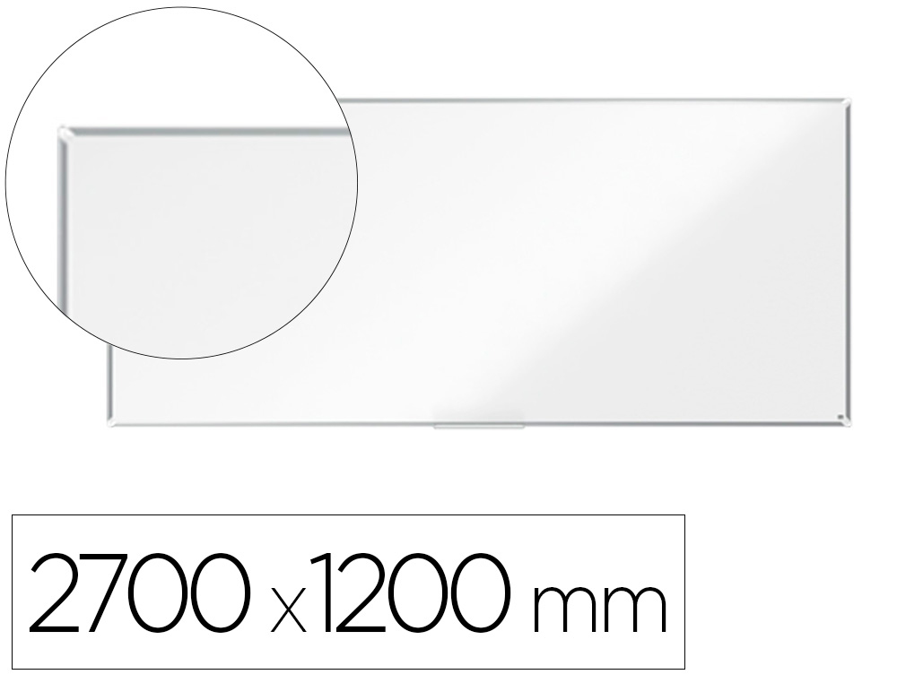 PIZARRA BLANCA NOBO PREMIUM PLUS ACERO VITRIFICADO MAGNETICA 2700X1200 MM