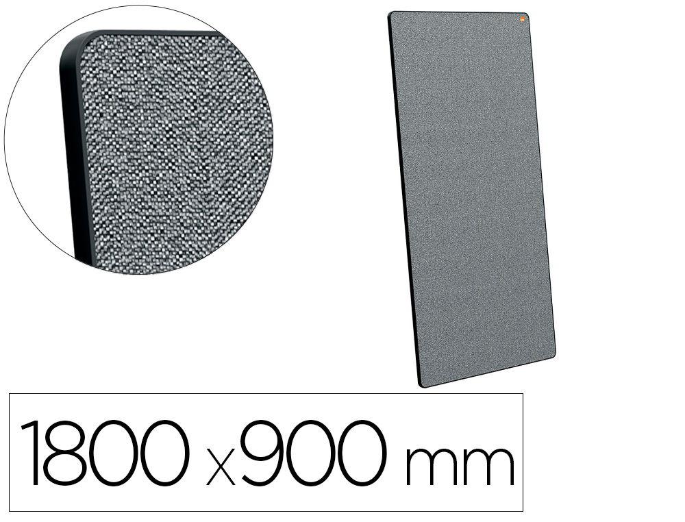 PIZARRA BLANCA NOBO MOVE&MEET CON TABLERO DE ANUNCIOS PORTATIL MARCO NEGRO DOBLE CARA MAGNETICA 1800X900 MM