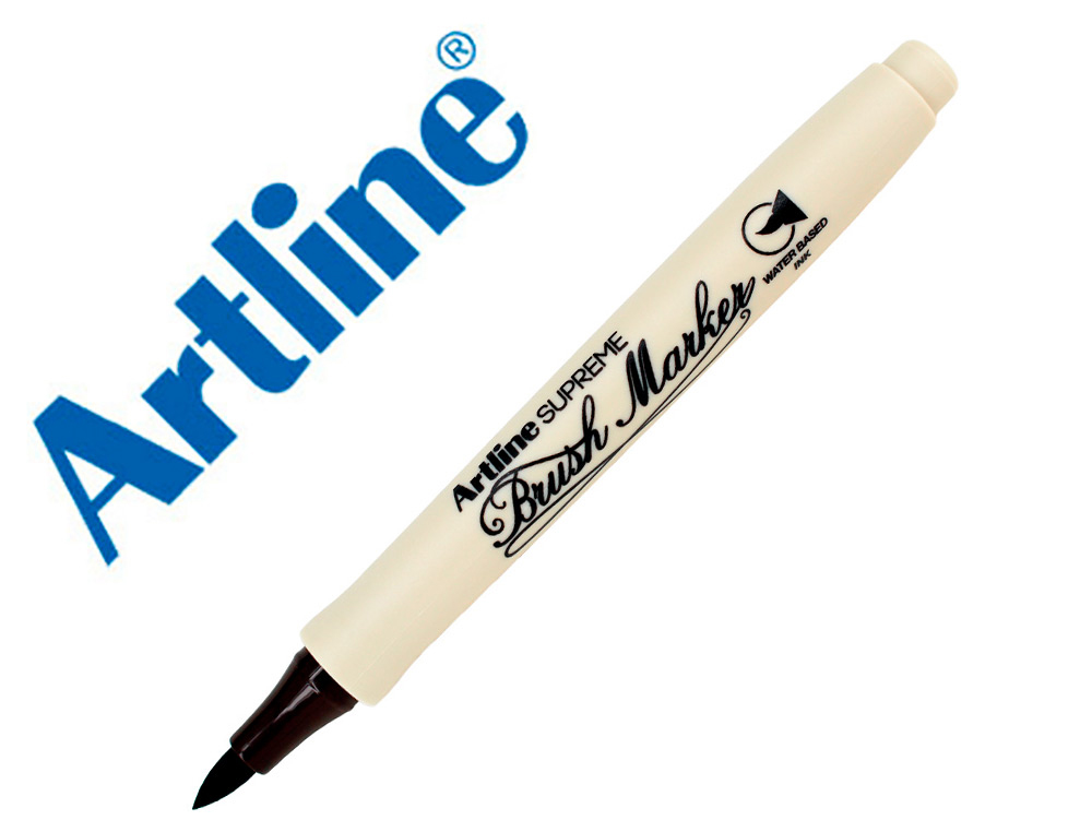 ROTULADOR ARTLINE SUPREME BRUSH EPFS PINTURA BASE DE AGUA PUNTA TIPO PINCEL TRAZO FINO MARRON OSCURO