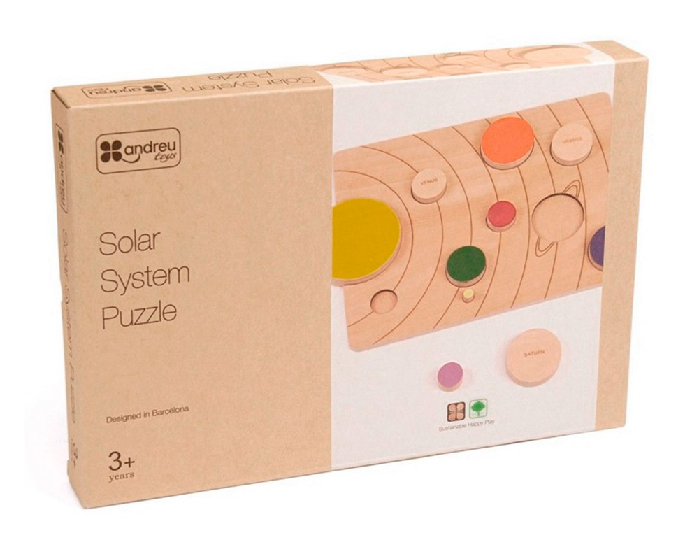 JUEGO DIDACTICO ANDREUTOYS SISTEMA SOLAR MADERA