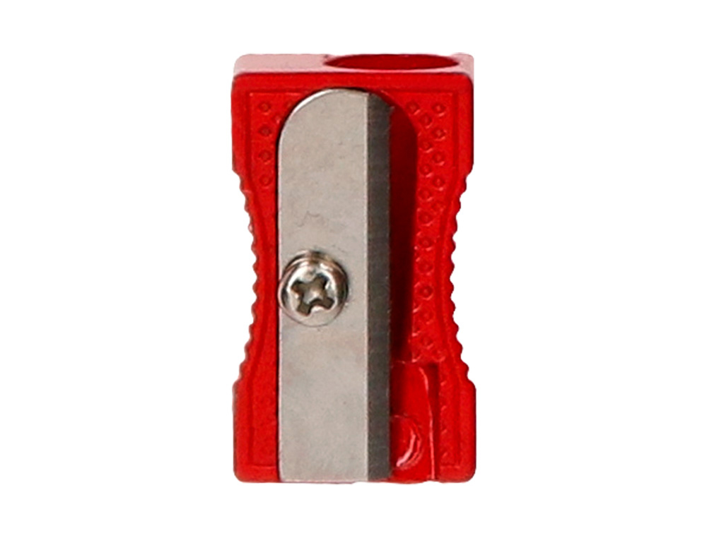 SACAPUNTAS LIDERPAPEL METALICO CUÑA 1 USO COLOR ROJO