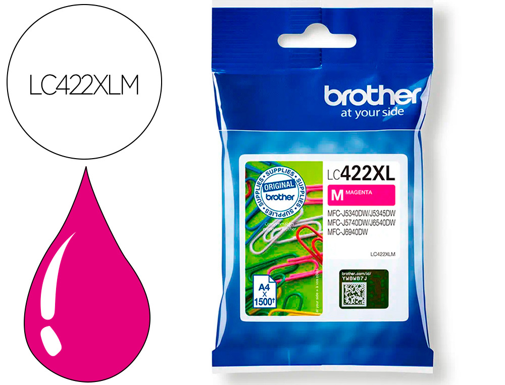 INK-JET BROTHER LC-422XLM MAGENTA MFC-J5340DW / MFC-J5740DW / MFC-J6540DW / MFC-J6940DW 1500 PAGINAS