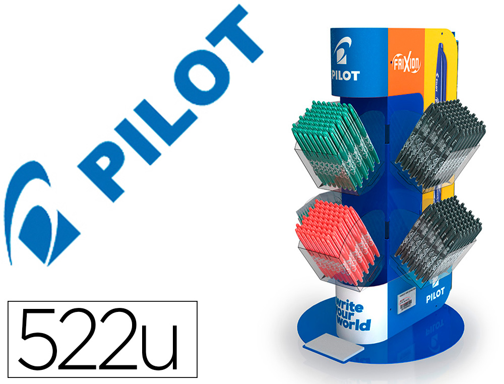 EXPOSITOR PILOT GIRATORIO SURTIDO 522 UNIDADES MODELOS/COLORES SURTIDOS