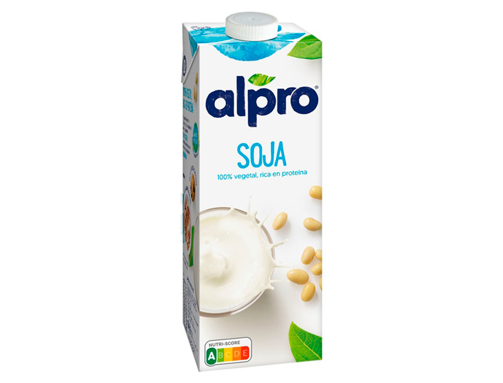 BEBIDA DE SOJA ALPRO 100% VEGETAL RICA EN PROTEINAS CON CALCIO Y VITAMINAS BRIK DE 1 LITRO