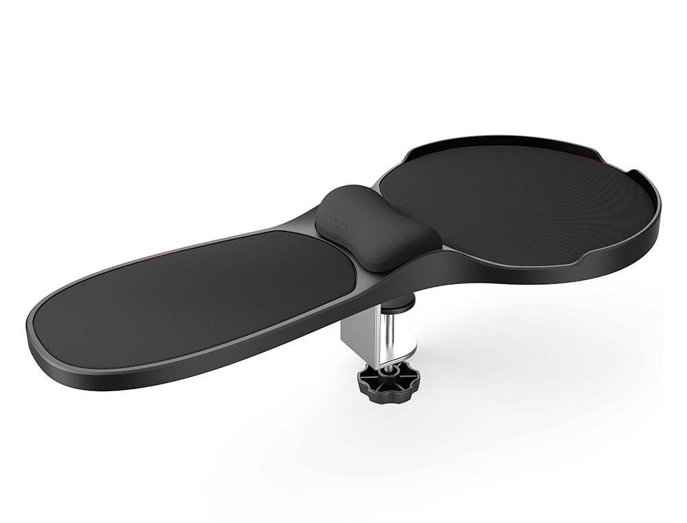 REPOSABRAZOS ERGONOMICO Q-CONNECT CON ALFOMBRILLA DE RATON Y APOYO DE MUÑECA COLOR NEGRO 220X140X480 MM