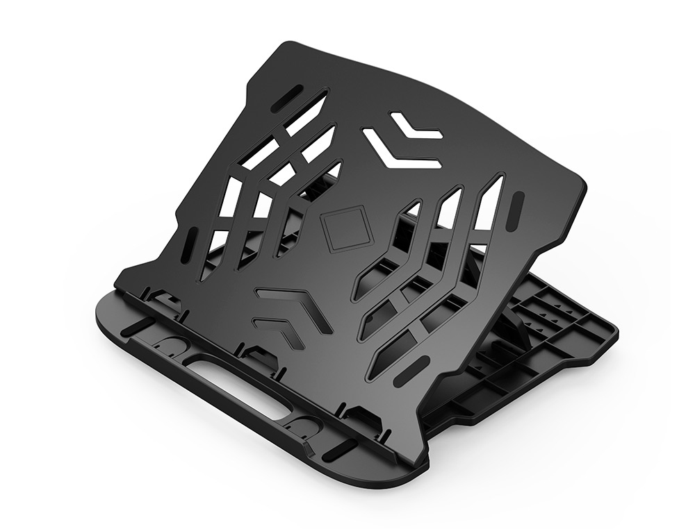 SOPORTE Q-CONNECT PARA PORTATIL HASTA 17\" AJUSTABLE 7 ANGULOS DIFERENTES COLOR NEGRO 260X280X60 MM