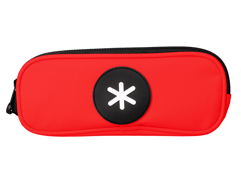 BOLSO ESCOLAR PORTATODO ANTARTIK DOBLE CREMALLERA COLOR ROJO 210X60X80 MM