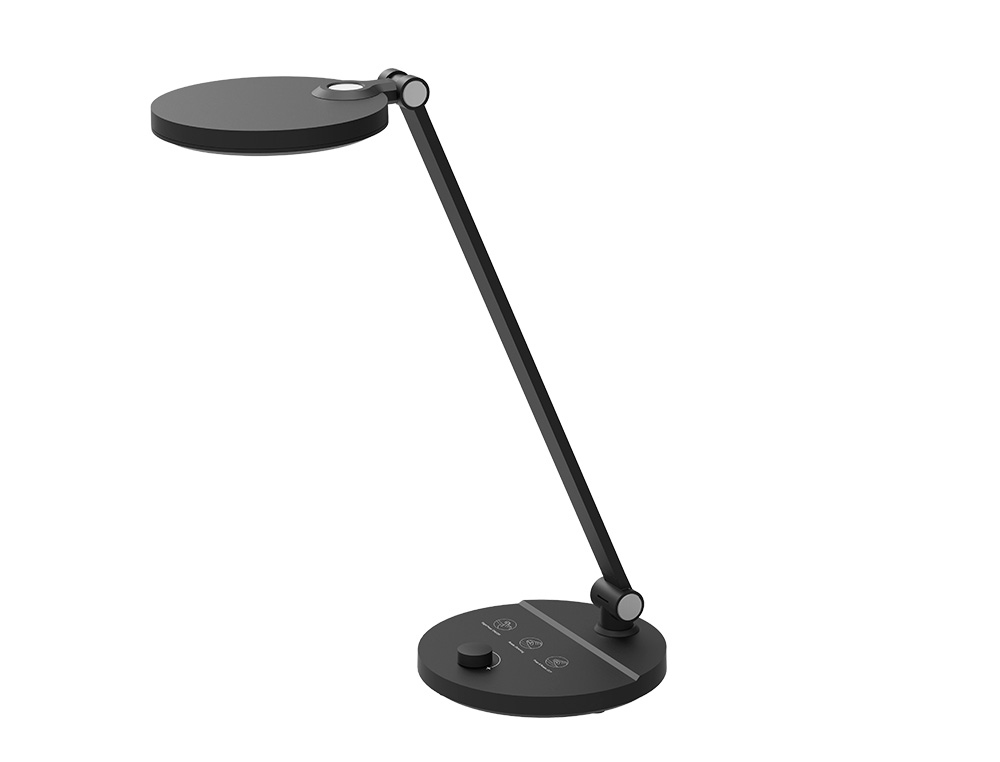 LAMPARA DE OFICINA Q-CONNECT SOBREMESA PROFESIONAL ABS 80 LEDS 7 W CON INTERRUPTOR COLOR NEGRO