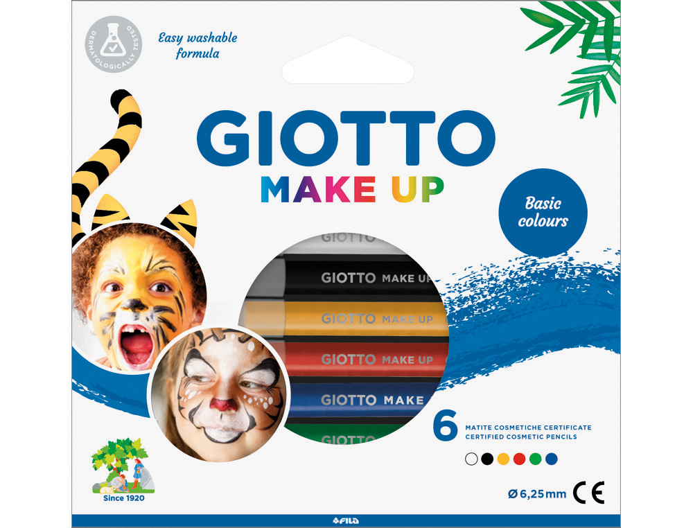 SET GIOTTO MAKE UP 6 LAPICES COSMETICOS COLORES CLASICOS