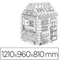 [1232501] CASA DE JUEGO BANKERS BOX PLAYHOUSE PASTELERIA PARA PINTAR FABRICADA EN CARTON RECICLADO 1210X960X810 MM