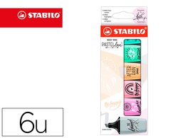 [07/06-29] ROTULADOR STABILO BOSS MINI PASTEL LOVE ESTUCHE DE 6 UNIDADES COLORES SURTIDOS