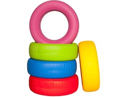 [897] NEUMATICO SUMO DIDACTIC PLASTICO 60 CM DIAMETRO X 20 CM ANCHO PACK 5 UNIDADES COLORES SURTIDOS