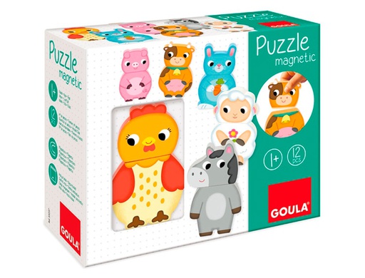 [455245] PUZLE GOULA MAGNETICO INTERCAMBIABLE GRANJA 12 PIEZAS