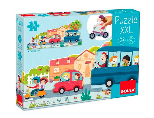[453428] PUZLE GOULA XXL VEHICULOS 18 PIEZAS