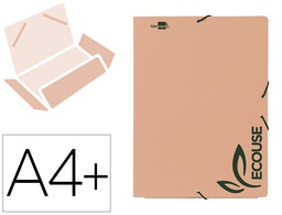 [CG38] CARPETA LIDERPAPEL GOMAS DIN A4+ 3 SOLAPAS ECOUSE CARTULINA 400 G/M2 COLOR KRAFT MARRON