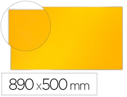 [1915430] TABLERO DE ANUNCIOS NOBO IMPRESSION PRO FIELTRO AMARILLO FORMATO PANORAMICO 40\&quot; 890X500 MM