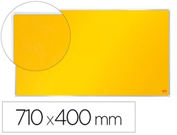 [1915429] TABLERO DE ANUNCIOS NOBO IMPRESSION PRO FIELTRO AMARILLO FORMATO PANORAMICO 32\&quot; 710X400 MM