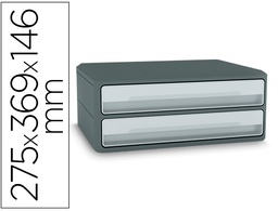 [1090116361] FICHERO CAJONES DE SOBREMESA CEP MOOV UP RECICLADO 80% 2 CAJONES COLOR GRIS 275X369X146 MM