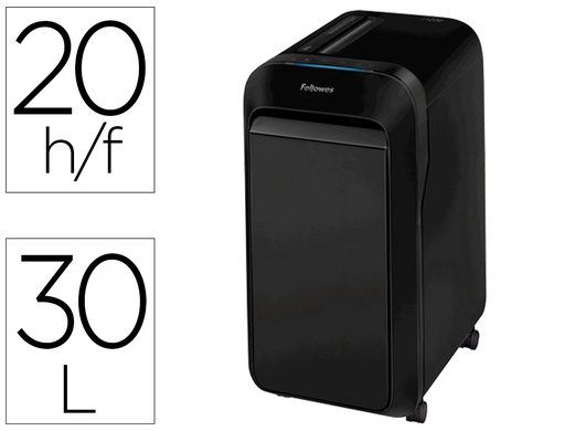 [5502601] DESTRUCTORA DE DOCUMENTOS FELLOWES LX-220 CAPACIDAD DE CORTE 20 H SEGURIDAD P4 DESTRUYE GRAPAS CLIPS Y