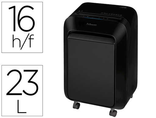 [5502501] DESTRUCTORA DE DOCUMENTOS FELLOWES LX-210 CAPACIDAD DE CORTE 16 H SEGURIDAD P4 DESTRUYE GRAPAS CLIPS Y