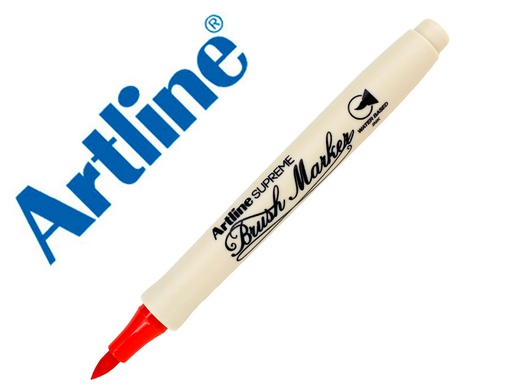 [EPFS F RJ] ROTULADOR ARTLINE SUPREME BRUSH EPFS PINTURA BASE DE AGUA PUNTA TIPO PINCEL TRAZO FINO ROJO