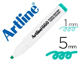 [EK660B VP] ROTULADOR ARTLINE FLUORESCENTE EK-660 VERDE PASTEL PUNTA BISELADA