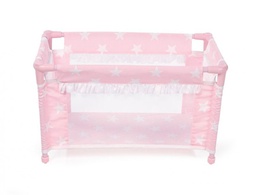 [60408] CUNA DE VIAJE CARLOTA COLOR ROSA 530X320X320 MM