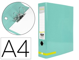 [AZ98] ARCHIVADOR DE PALANCA LIDERPAPEL A4 COLOR SYSTEM FORRADO SIN RADO LOMO 80 MM MENTA COMPRESOR METALICO