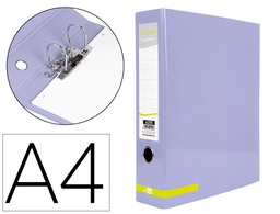 [AZ95] ARCHIVADOR DE PALANCA LIDERPAPEL A4 COLOR SYSTEM FORRADO SIN RADO LOMO 80 MM LAVANDA COMPRESOR METALICO