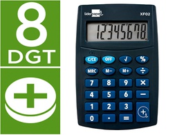[XF02] CALCULADORA LIDERPAPEL BOLSILLO XF02 8 DIGITOS PILAS COLOR AZUL 99X64X9 MM