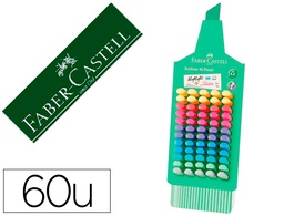 [254633] ROTULADOR FABER CASTELL FLUORESCENTE TEXTLINER 46 PASTEL EXPOSITOR 60 UNIDADES COLORES SURTIDOS