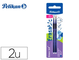 [9585001] RECAMBIO ROLLER PELIKAN ERASE 2.0 COLOR AZUL BLISTER DE 2 UNIDADES