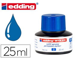 [MTK-25-03] TINTA ROTULADOR EDDING MTK25 CON SISTEMA CAPILAR COLOR AZUL FRASCO DE 25 ML