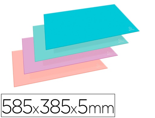 [60196D] VADE DE SOBREMESA EXACOMPTA AQUAREL CARTON FORRADO COLORES PASTEL SURTIDOS 585X385X5 MM
