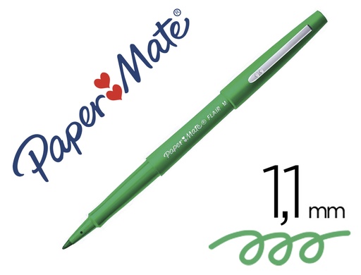 [S0191033] ROTULADOR PAPER MATE FLAIR ORIGINAL PUNTA FIBRA VERDE