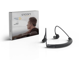 [GR-EPC-NKB-1601-C11] AURICULARES GROOVY SPORT BLUETOOTH NECKBAND CON MICROFONO COLOR GRIS OSCURO