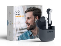 [GR-EPC-TWS-1701-C11] AURICULARES GROOVY TWS WIRELESS COLOR GRIS OSCURO