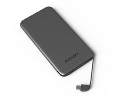 [GR-PBK-MC4000-C11] BATERIA EXTERNA GROOVY 4000MAH PARA DISPOSITIVOS ANDROID MICRO USB + TIPO C COLOR GRIS OSCURO