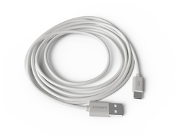 [GR-CBL-TY2M2.0A-C01] CABLE GROOVY USB-A A TIPO C LONGITUD 2 MT COLOR BLANCO