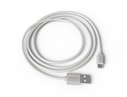 [GR-CBL-MC1M1.5A-C01] CABLE GROOVY USB-A A MICRO USB LONGITUD 1 MT COLOR BLANCO