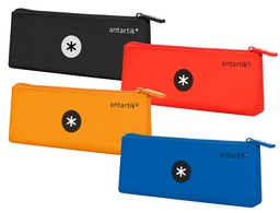 [TK59] BOLSO ESCOLAR PORTATODO ANTARTIK SILICONA TRIANGULAR COLORES SURTIDOS INTENSOS AZUL MOSTAZA NEGRO Y ROJO