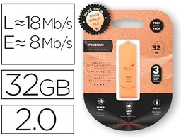 [TEC3100-32] MEMORIA USB TECH ONE TECH ECOTECH BIODEGRADABLE 32 GB USB 2.0