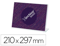 [11004 CS TP] EXPOSITOR SOBREMESA ARCHIVO 2000 CON FORMA L POLIESTIRENO TRANSPARENTE DIN A4 HORIZONTAL DOBLE CARA