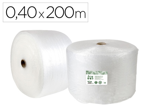 [BU18] PLASTICO BURBUJA LIDERPAPEL ECOUSE 0.40X200M 30% DE PLASTICO RECICLADO