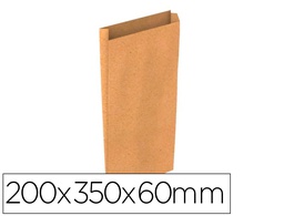 [02019001] SOBRE PAPEL BASIKA KRAFT NATURAL LISO CON FUELLE M 200X350X60 MM PAQUETE DE 25 UNIDADES
