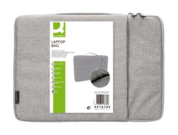 [KF16789] FUNDA PARA PORTATIL Q-CONNECT 13,3\&quot; CON ASA 1 BOLSILLO EXTERIOR CON CREMALLERA COLOR GRIS 350X250X25 MM