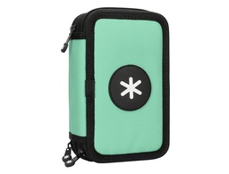 [TK76] PLUMIER ESCOLAR ANTARTIK TRIPLE COLOR MENTA 36 PIEZAS